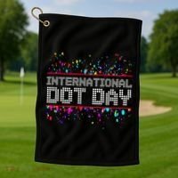 International Dot Day Dotted Logo Golf Towel thumb 1