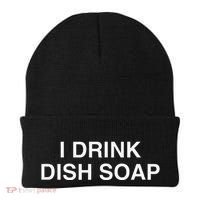 I Drink Dish Soap Funny Gen Z Brainrot Unhinged Novelty Meme Beanie thumb 0