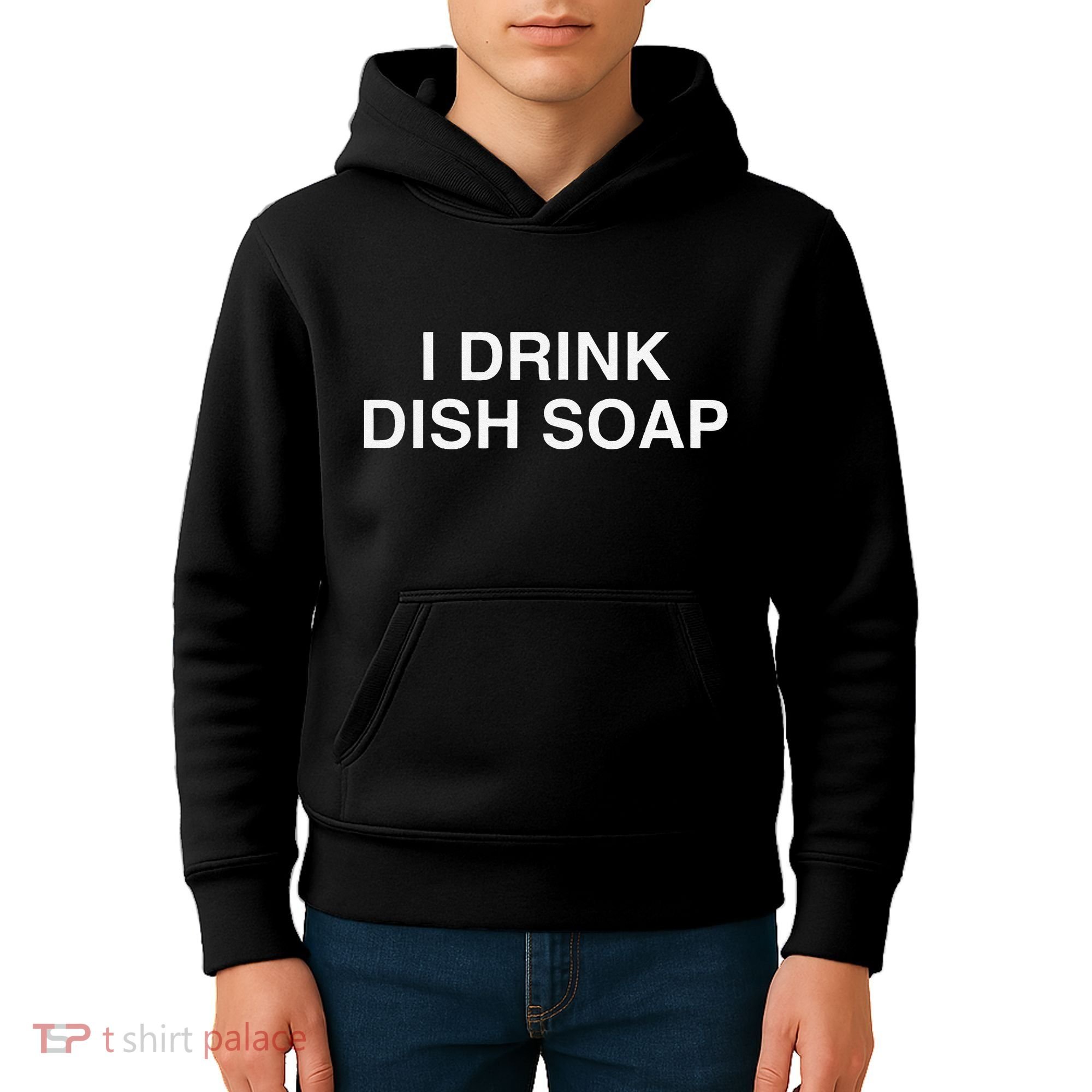 I Drink Dish Soap Funny Gen Z Brainrot Unhinged Novelty Meme Kids Hoodie