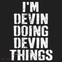 I'm Devin Doing Devin Things Personalized First Name Golf Towel thumb 3