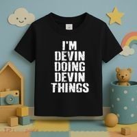 I'm Devin Doing Devin Things Personalized First Name Toddler T-Shirt thumb 3