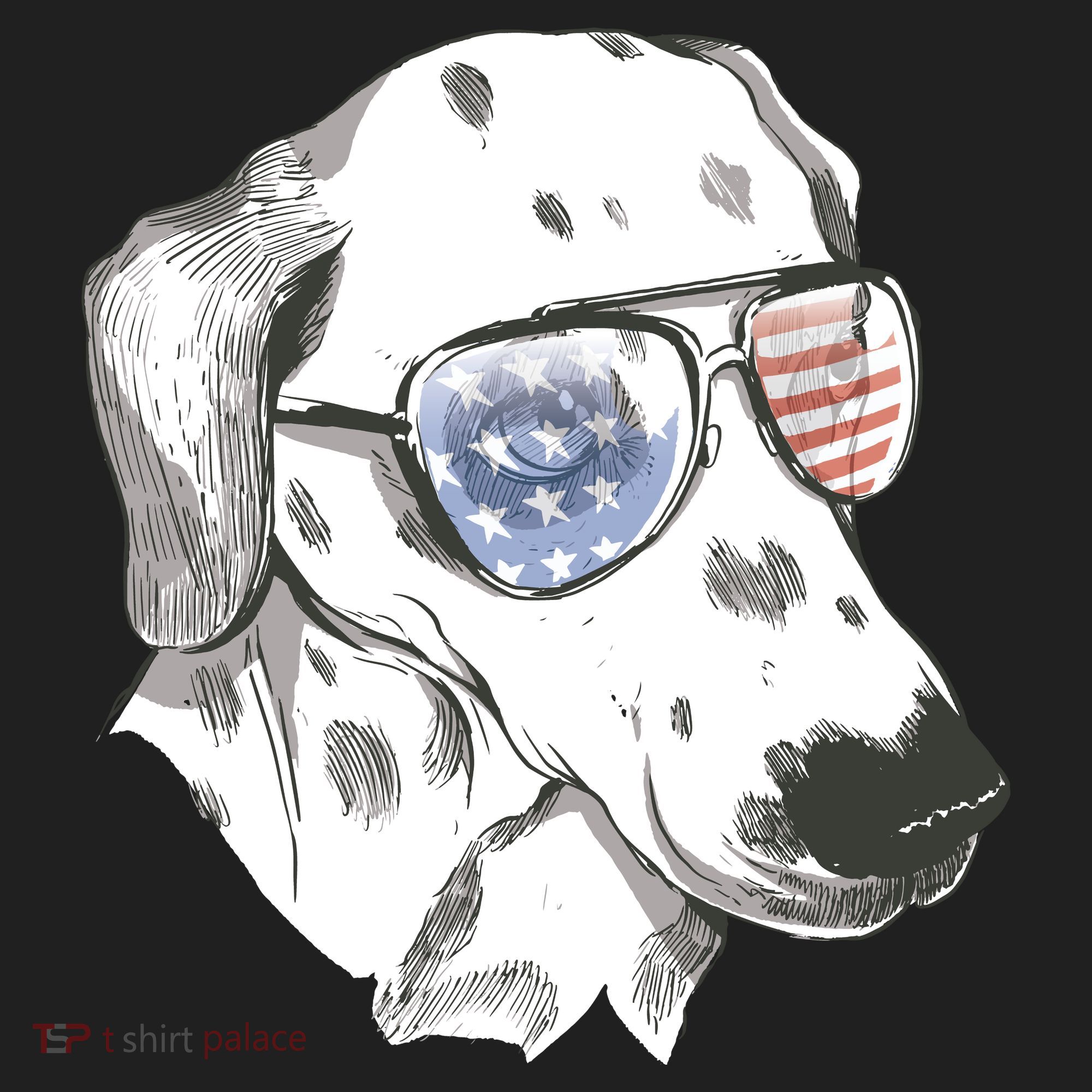 Independence Day Dalmatian Dog Women's Sweatshirt