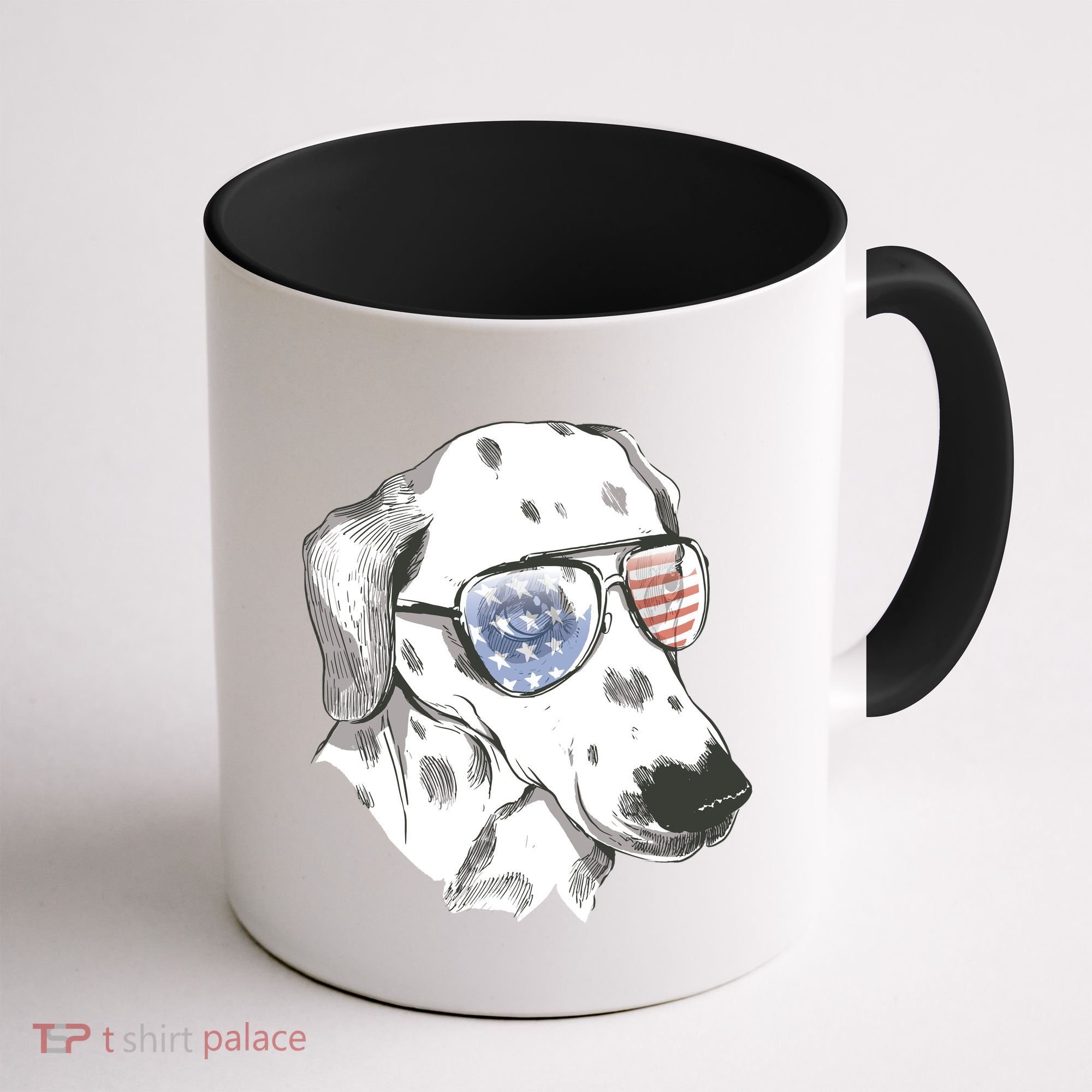 Independence Day Dalmatian Dog Coffee Mug
