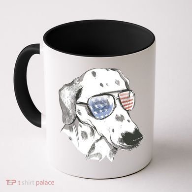 Independence Day Dalmatian Dog Coffee Mug