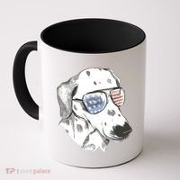 Independence Day Dalmatian Dog Coffee Mug thumb 0
