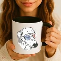 Independence Day Dalmatian Dog Coffee Mug thumb 3