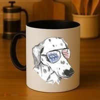 Independence Day Dalmatian Dog Coffee Mug thumb 4