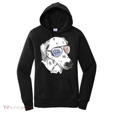 Independence Day Dalmatian Dog Women's Hoodie