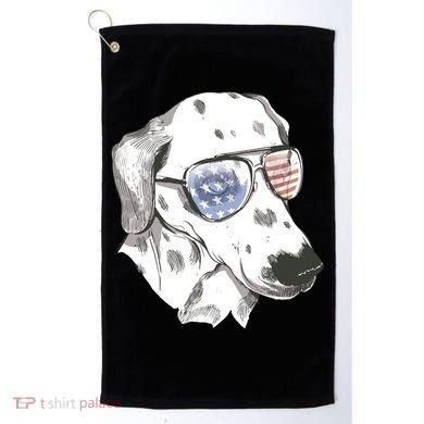 Independence Day Dalmatian Dog Golf Towel