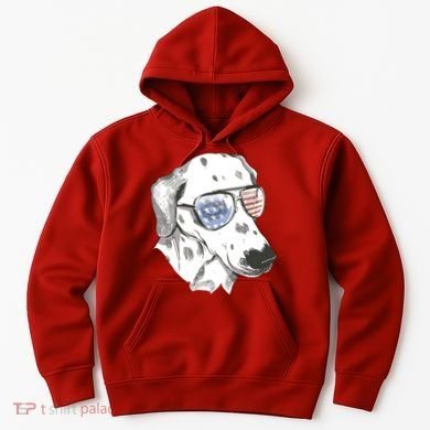 Independence Day Dalmatian Dog Hoodie