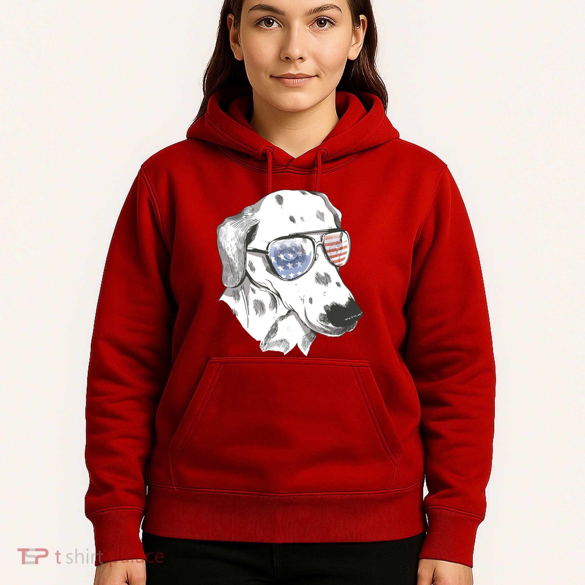 Independence Day Dalmatian Dog Hoodie