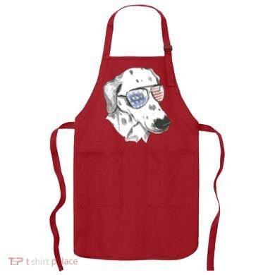 Independence Day Dalmatian Dog Apron
