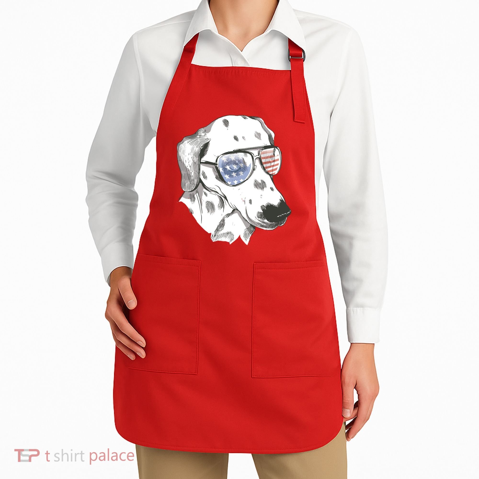 Independence Day Dalmatian Dog Apron