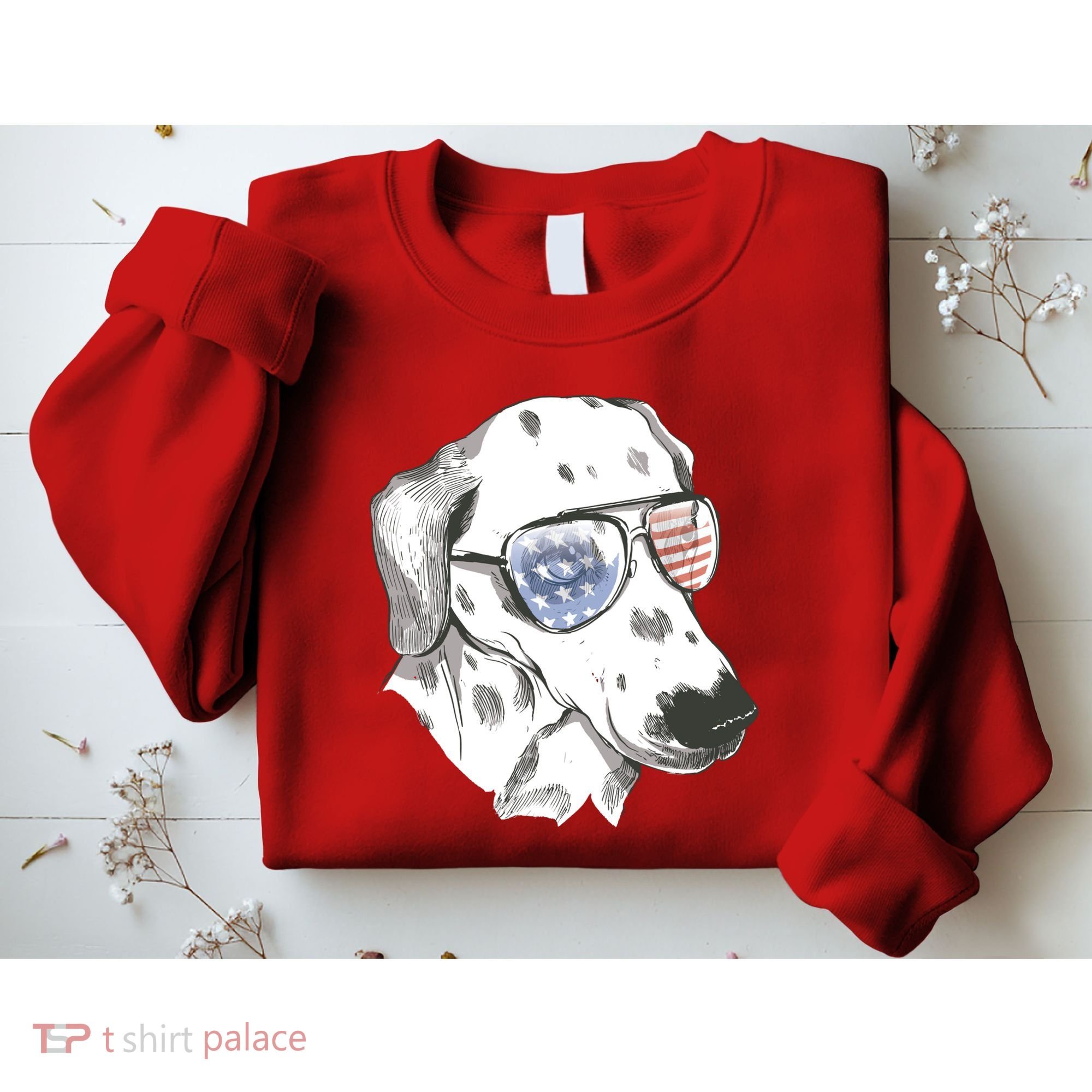 Independence Day Dalmatian Dog Sweatshirt