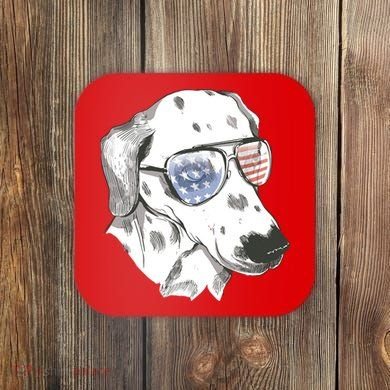 Independence Day Dalmatian Dog Coaster