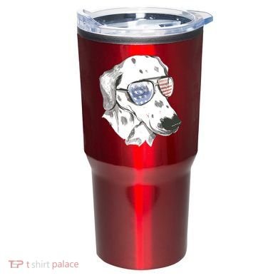 Independence Day Dalmatian Dog Tumbler