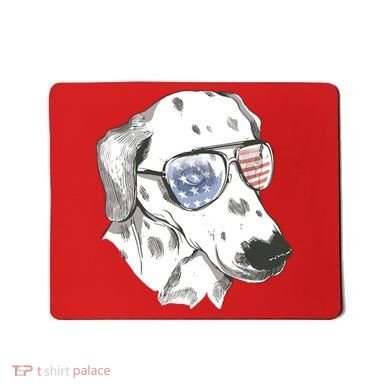 Independence Day Dalmatian Dog Mousepad