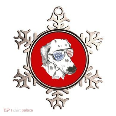 Independence Day Dalmatian Dog Ornament