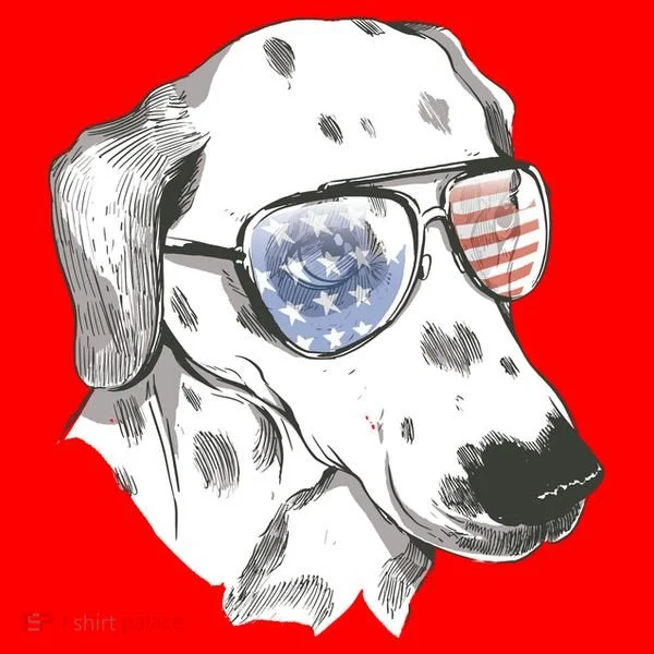 Independence Day Dalmatian Dog Women's Tank Top