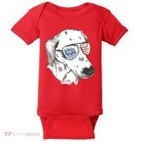 Independence Day Dalmatian Dog Baby Bodysuit thumb 0