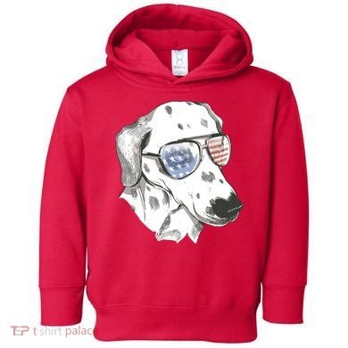 Independence Day Dalmatian Dog Toddler Hoodie