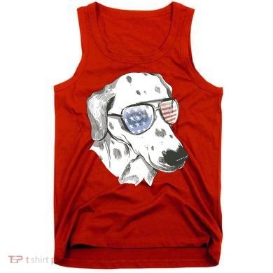 Independence Day Dalmatian Dog Tank Top