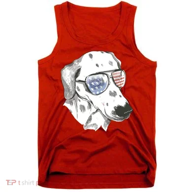 Independence Day Dalmatian Dog Tank Top