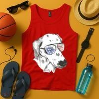 Independence Day Dalmatian Dog Tank Top thumb 4