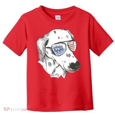 Independence Day Dalmatian Dog Toddler T-Shirt