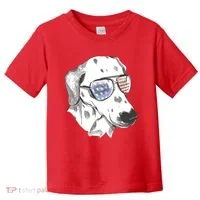 Independence Day Dalmatian Dog Toddler T-Shirt thumb 0