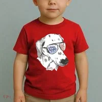 Independence Day Dalmatian Dog Toddler T-Shirt thumb 2
