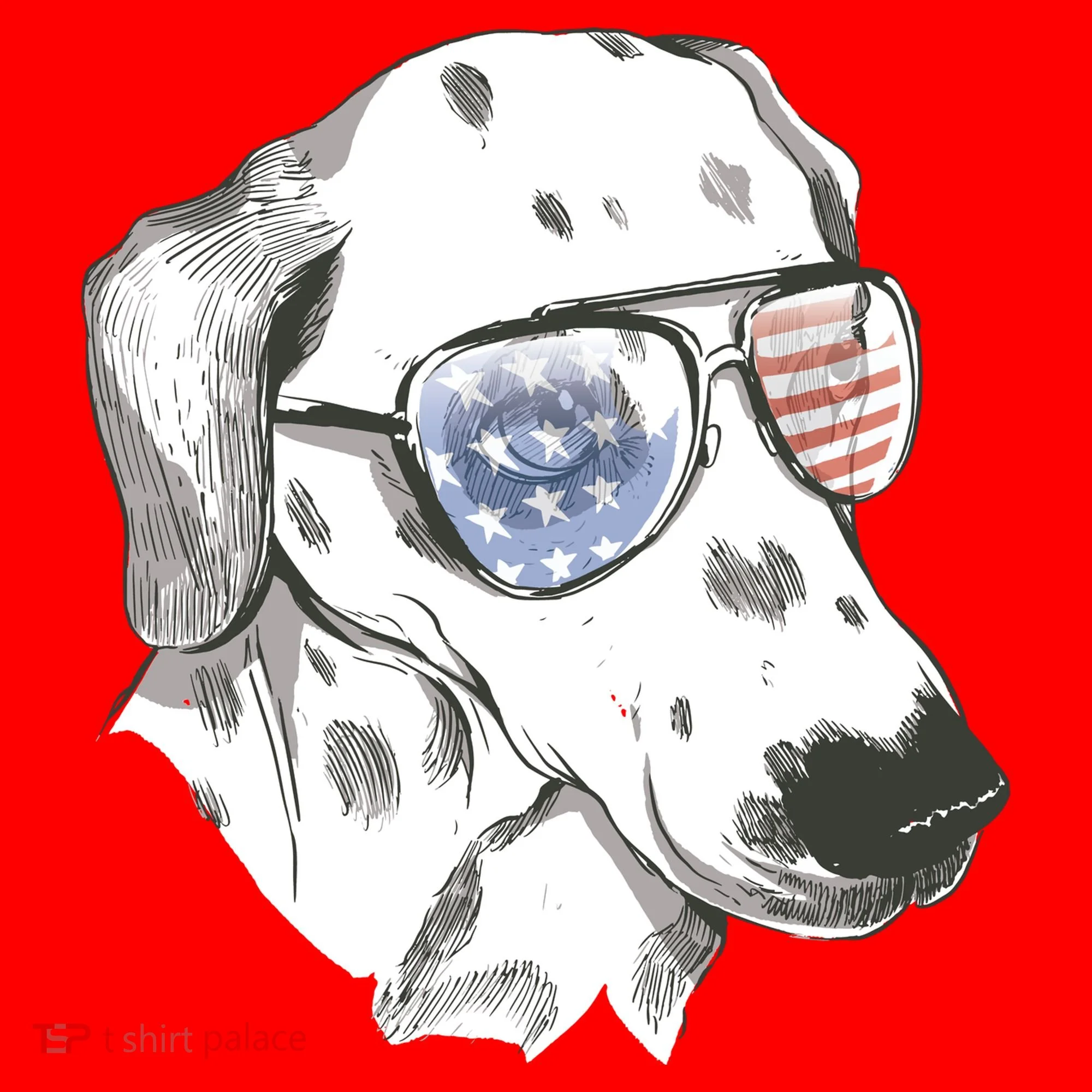 Independence Day Dalmatian Dog Toddler T-Shirt