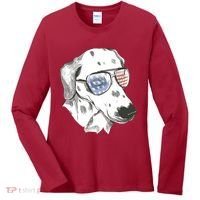 Independence Day Dalmatian Dog Women's Long Sleeve Shirt thumb 0