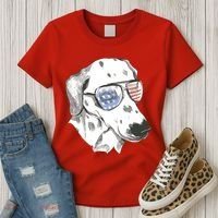 Independence Day Dalmatian Dog Women's T-Shirt thumb 3