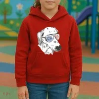 Independence Day Dalmatian Dog Kids Hoodie thumb 3