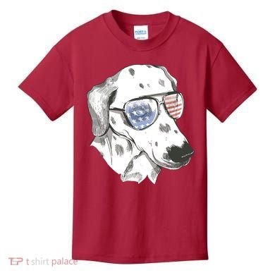 Independence Day Dalmatian Dog Kids T-Shirt