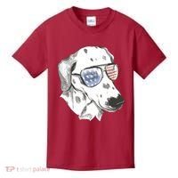 Independence Day Dalmatian Dog Kids T-Shirt thumb 0