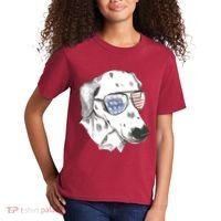 Independence Day Dalmatian Dog Kids T-Shirt thumb 2