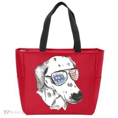Independence Day Dalmatian Dog Tote Bag