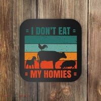 I Don't Eat My Homies Vegan Coaster thumb 0