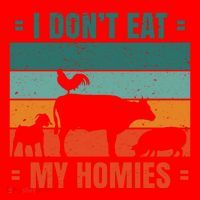 I Don't Eat My Homies Vegan Santa Hat thumb 1
