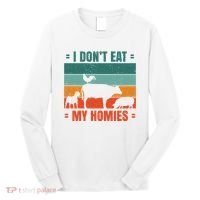 I Don't Eat My Homies Vegan Long Sleeve Shirt thumb 0