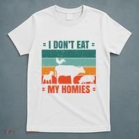 I Don't Eat My Homies Vegan T-Shirt thumb 5