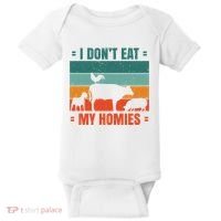 I Don't Eat My Homies Vegan Baby Bodysuit thumb 0
