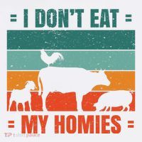I Don't Eat My Homies Vegan Baby Bodysuit thumb 2