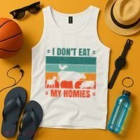 I Don't Eat My Homies Vegan Tank Top thumb 4