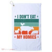 I Don't Eat My Homies Vegan Golf Towel thumb 0