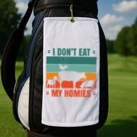 I Don't Eat My Homies Vegan Golf Towel thumb 2