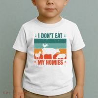 I Don't Eat My Homies Vegan Toddler T-Shirt thumb 2