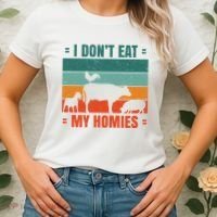 I Don't Eat My Homies Vegan Women's T-Shirt thumb 2